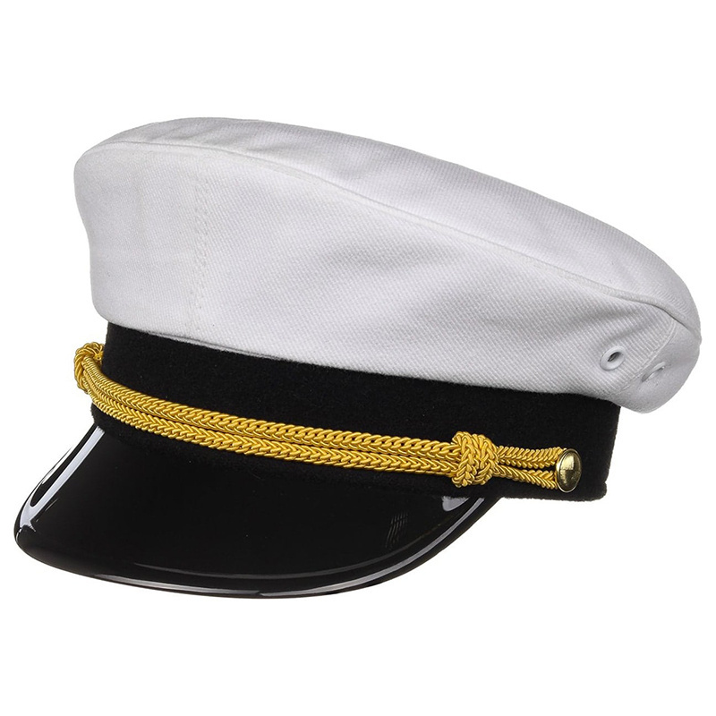 Custom Officer Peak Cap Head Wear Wholesale Officer Peaked Hat with Bullion Badge Bullion Visor & Headbands