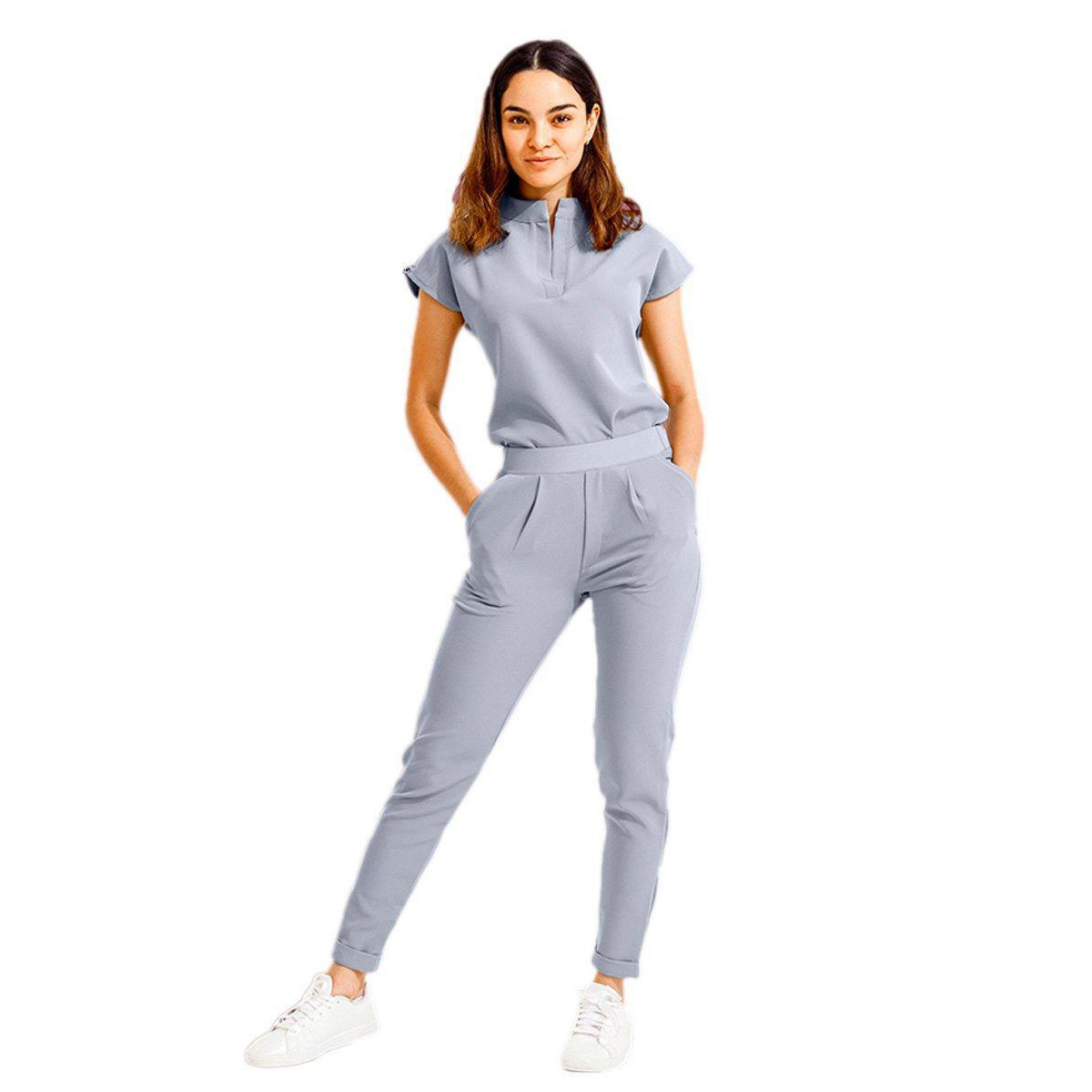 New Arrival Stretch Scrubs Medical Women Jogger Pants Hospital Uniforms Medical Scrubs Sets OEM Customized Logo By Madrid Sports