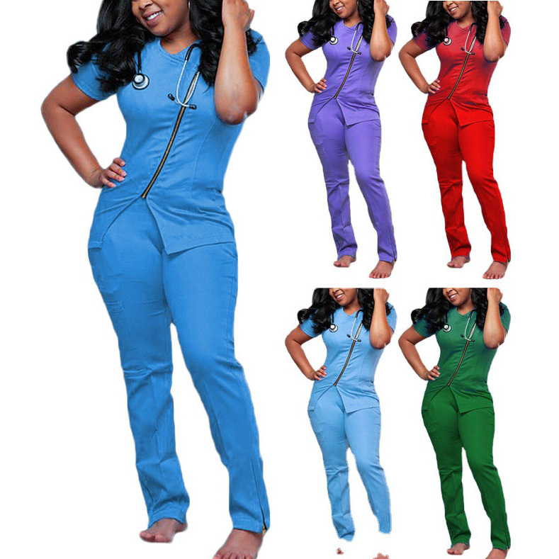 Cheap Low Price New Wholesale Hospital Medical Uniform Set High Quality Scrub Sets OEM Customized Logo By Madrid Sports