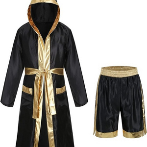 High Quality Customized Design Boxing Robe With Hood For Boxing Match Cheap Price Boxing Robe Gown With Custom Color