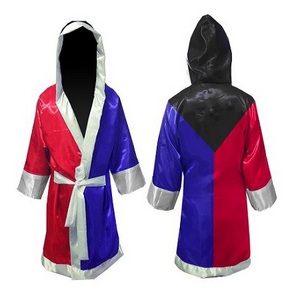 All Colors Custom Boxing Robe With Hood For Boxing Match Cheap Price Boxing Robe Gown With Custom Color Logo & Design