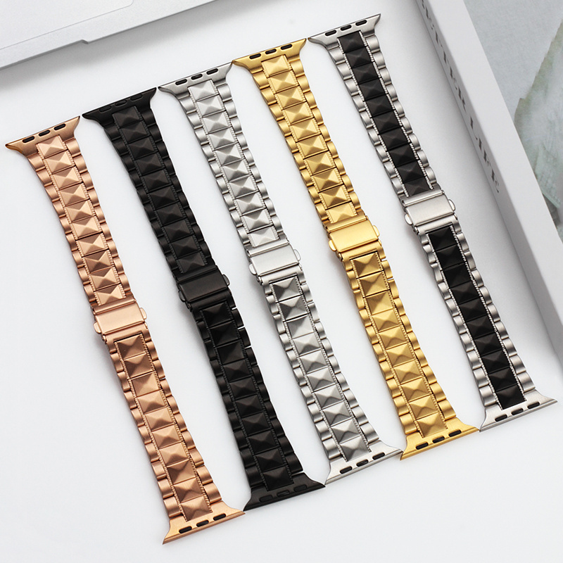 2023 new style factory customize design Stainless steel watch band for apple watch strap apple series 8 7 ultra watchbands woman