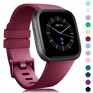 Suitable for Fitbit Versa2 silicone strap Versa lite official color buckle replacement sports strap rubber watchband