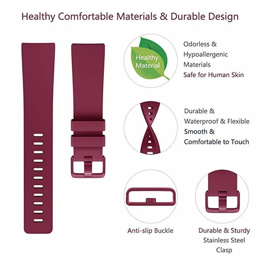 Suitable for Fitbit Versa2 silicone strap Versa lite official color buckle replacement sports strap rubber watchband