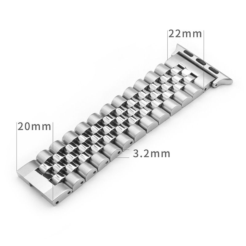 Mesh Silver stainless steel suitable for apple watch band  38mm 42m series 8 7 6 5 4 3 2 1 SE with ISO