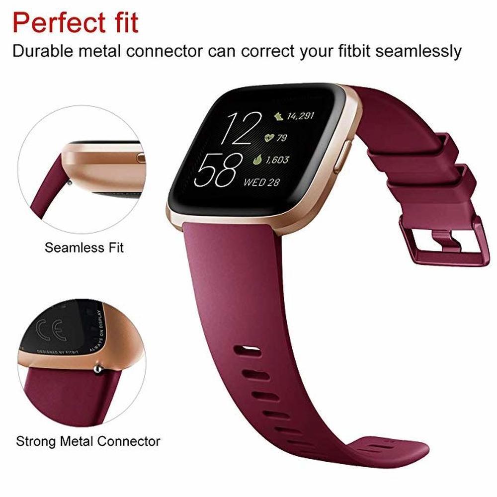 Suitable for Fitbit Versa2 silicone strap Versa lite official color buckle replacement sports strap rubber watchband