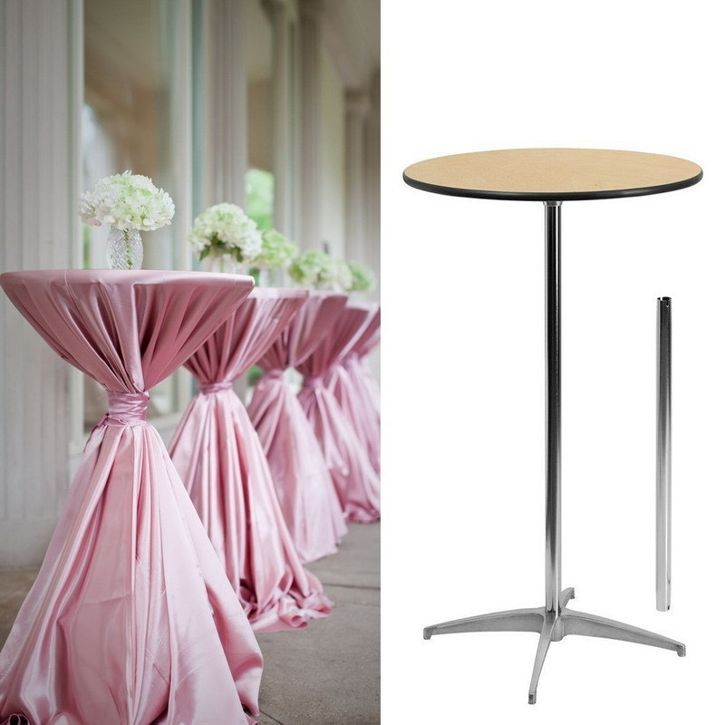 Wholesale Outdoor Wedding Event 30 Inch Square Round Plywood Cocktail Bar Table