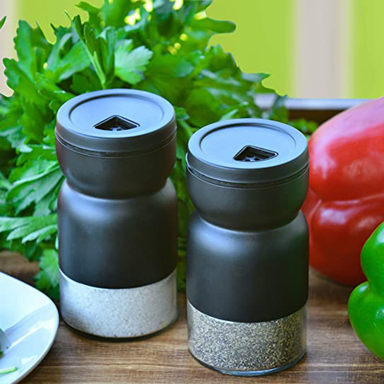 Best Price Stainless Steel Salt and Pepper Shakers Hot Mechanism Bottle Pepper Glass Salt Shakers Bulk Jar Spice