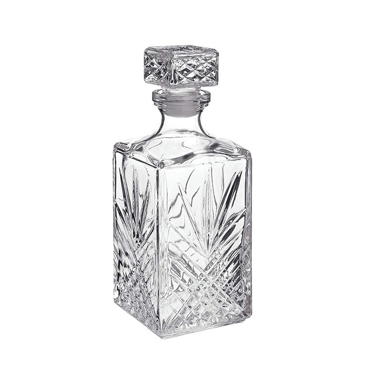 Online Hot Selling 33.75 oz Diamond Decanter With Starburst Detailing For Whiskey Bourbon Liquor