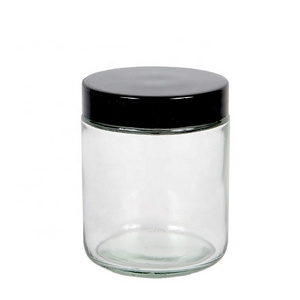 Small Glass Jars Wide Mouth Mini Canning Jars With Black Lids For Honey Jam Jelly Wedding Favor Shower Favors Candle Holder