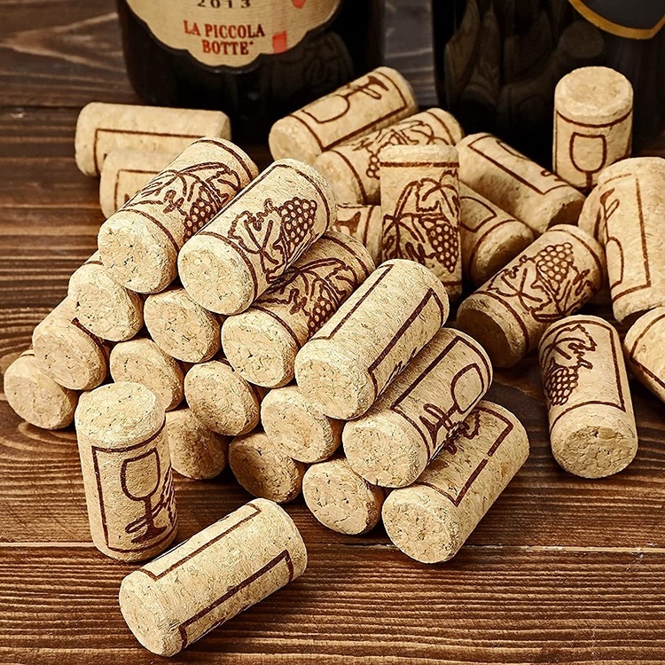 Custom Natural Wine Corks Straight Corks Wine Stopper Decorative Crafts Corks for Bottled Wine Wholesale