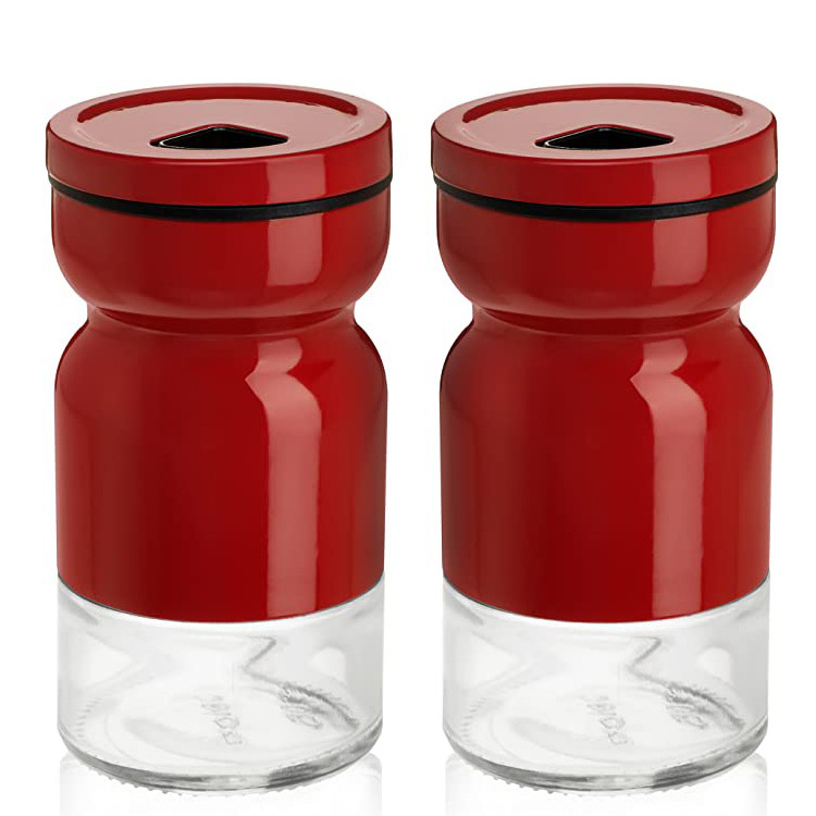 Best Price Stainless Steel Salt and Pepper Shakers Hot Mechanism Bottle Pepper Glass Salt Shakers Bulk Jar Spice