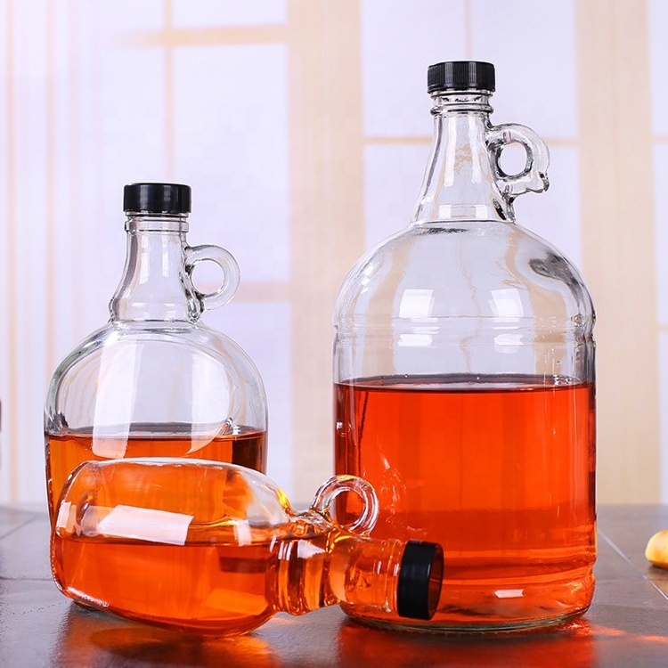 Wholesale 3L 4L 5L 1 Gallon Large Tank Glass Liquor Container California Beer Wine Bottle