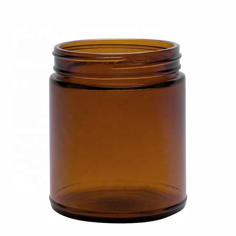 Empty Jar Candle Glass Jar Lid Scented Amber Glass Candles In Bulk