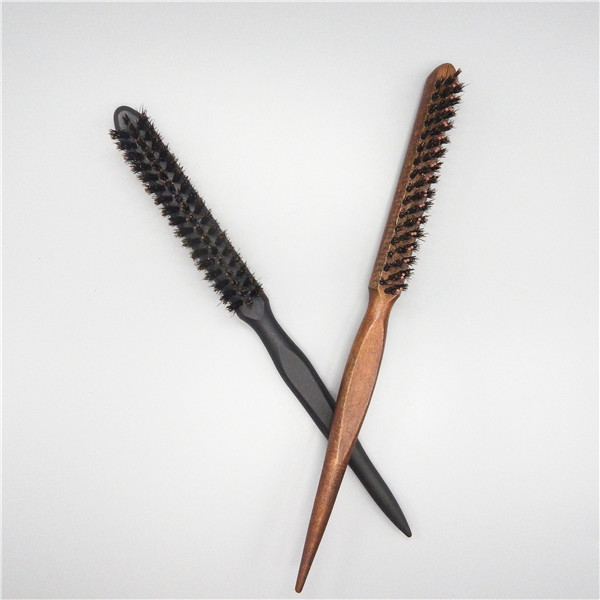 Professional Tease Nylon Bristle Back Comb Brush Wooden and Rubber Teasing Comb