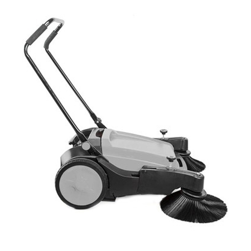 S480 Mini hand push sweeper with 2 brooms smooth part coordination easy to installation and operate