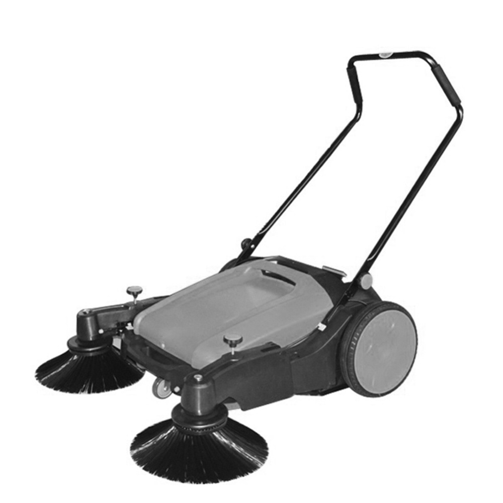 S480 Mini hand push sweeper with 2 brooms smooth part coordination easy to installation and operate