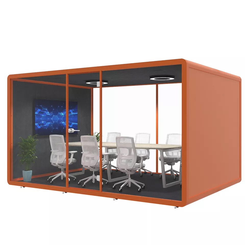 Large Sound Proof Booth Modular Indoor Outdoor Office Pod For Sale Noise Reduction Big Meeting Booth