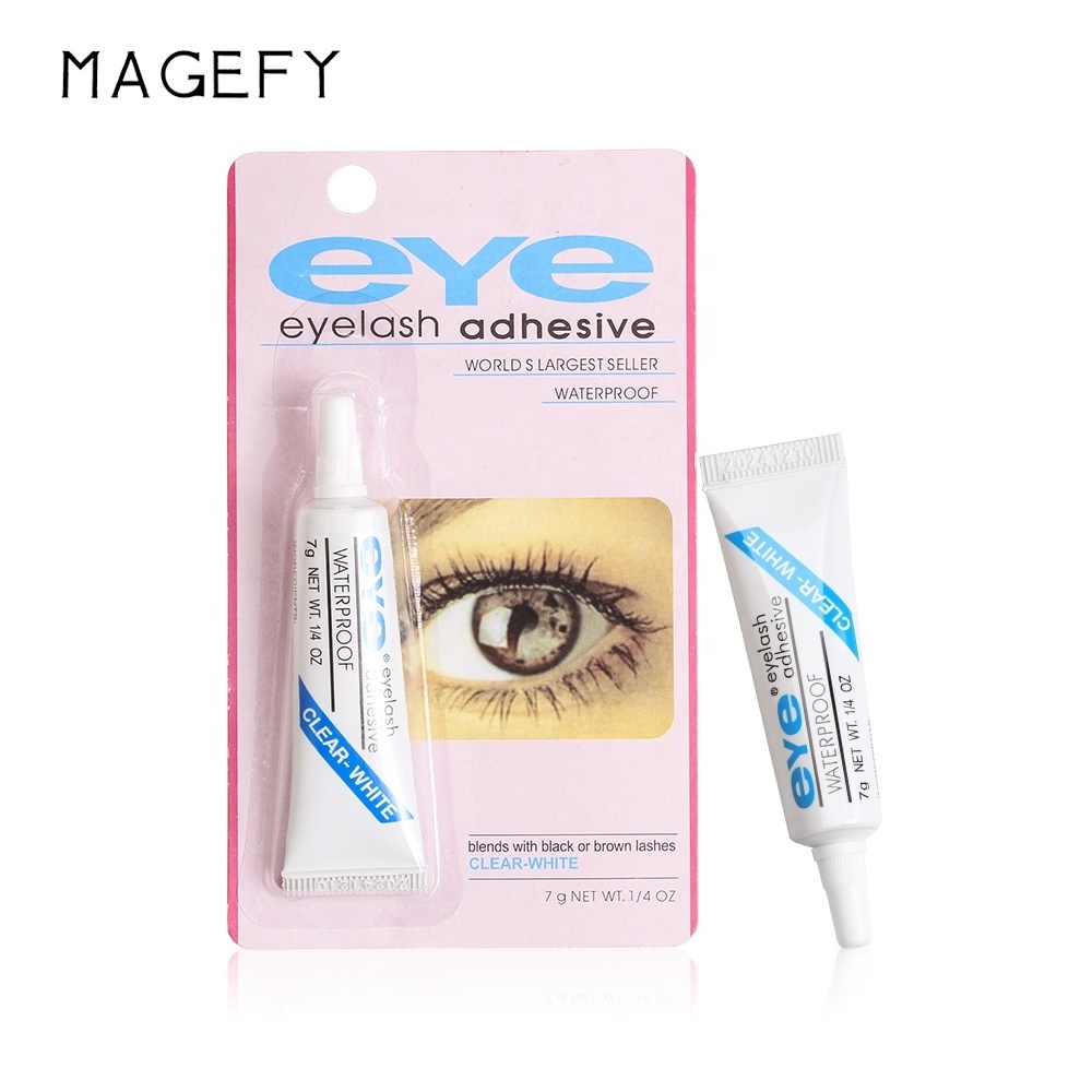 MAGEFY Eyelash Glue White Waterproof False Eyelashes Quick Dry Makeup Adhesive Eye Lash Glue