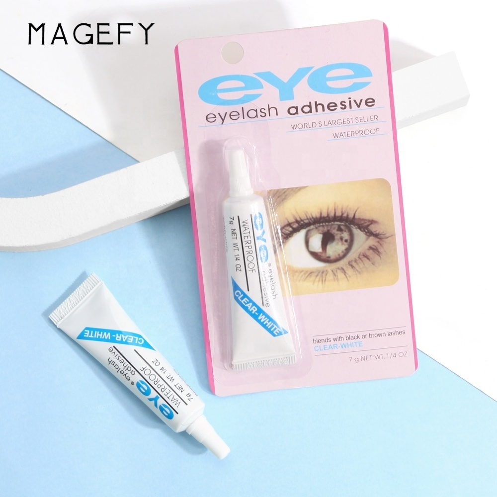 MAGEFY Eyelash Glue White Waterproof False Eyelashes Quick Dry Makeup Adhesive Eye Lash Glue