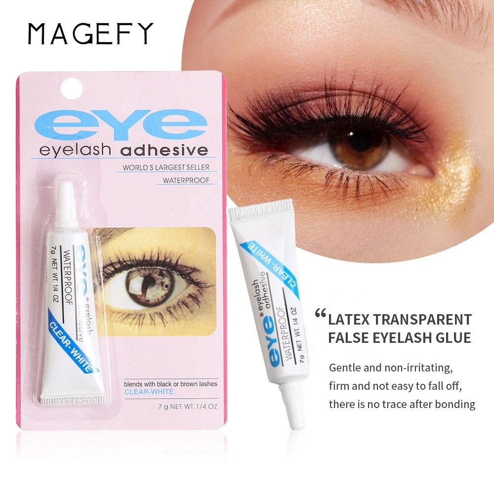 MAGEFY Eyelash Glue White Waterproof False Eyelashes Quick Dry Makeup Adhesive Eye Lash Glue