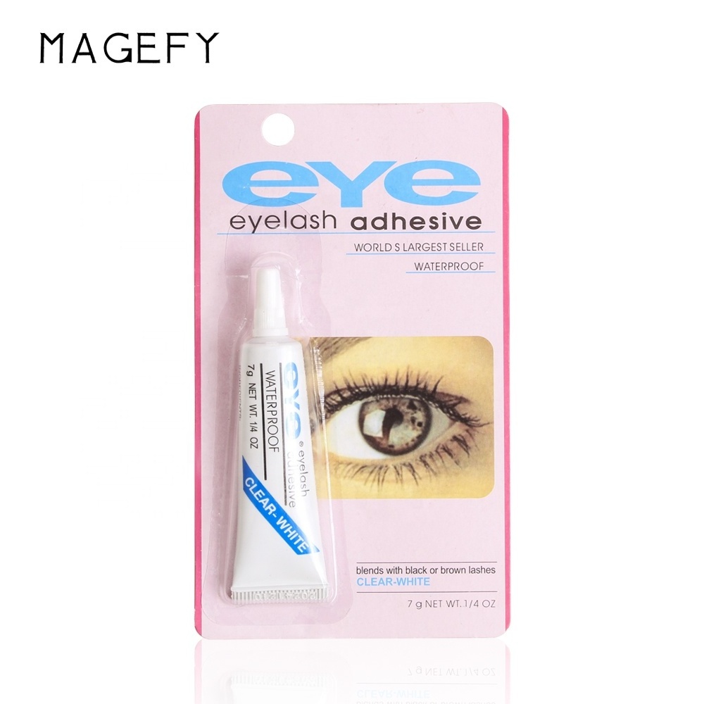 MAGEFY Eyelash Glue White Waterproof False Eyelashes Quick Dry Makeup Adhesive Eye Lash Glue