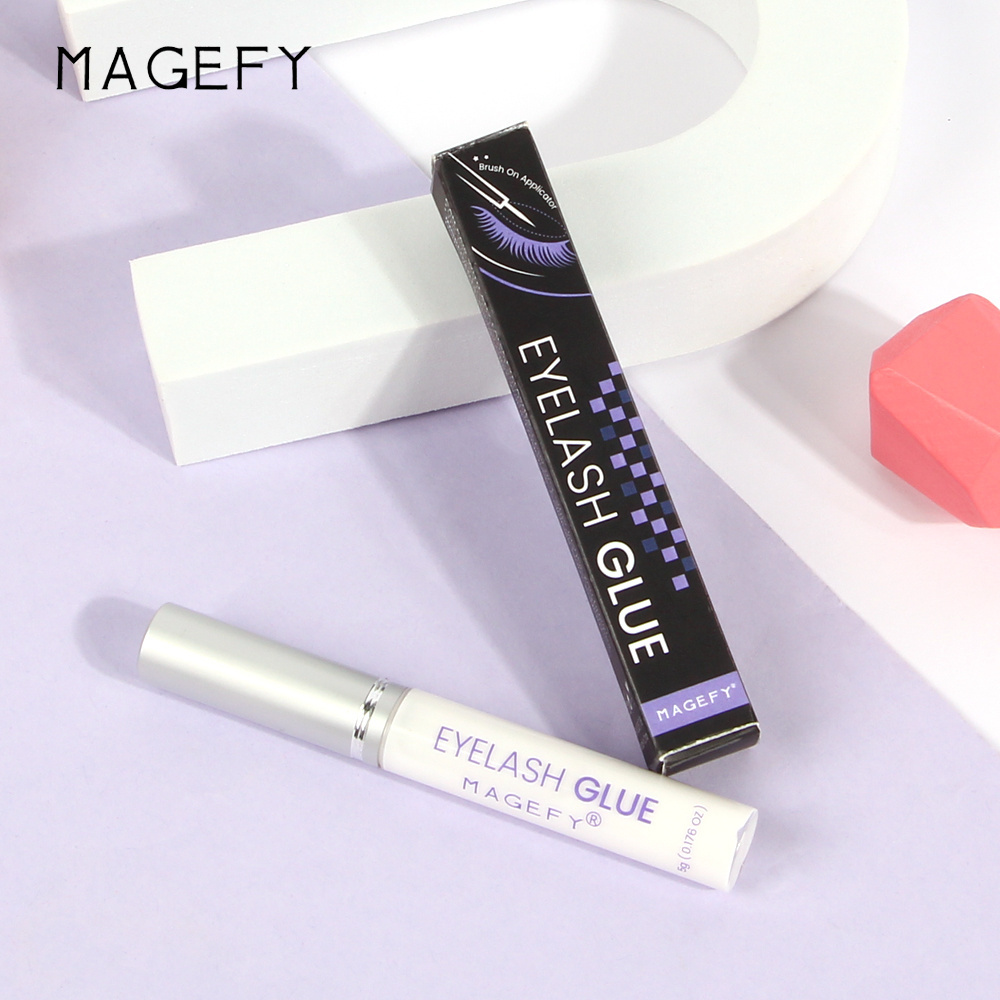 MAGEFY wholesale custom waterproof long lasting lash glue fast dry eyelash extension glue for strip lashes