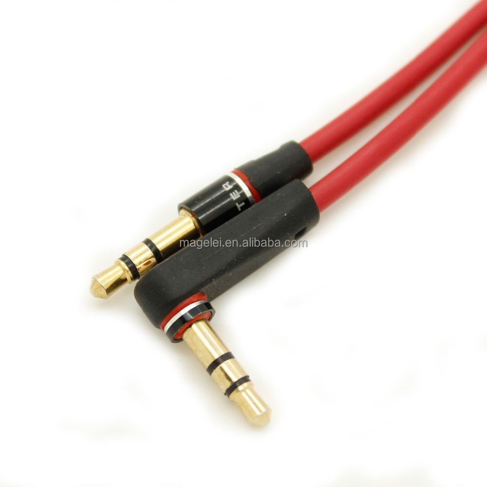 3.5mm to 3.5mm Jack to Jack Audio Cable AUX Cord Right Angle av Extension Cable for Car Audio Speaker headset