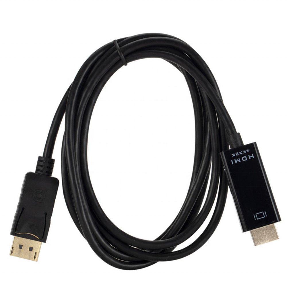 1.8M 6FT 4K x 2K Gold Plated Displayport DP to HDMI Adapter Cable Cord Display Port Male To HDTV Male Cable Converter PC Laptop