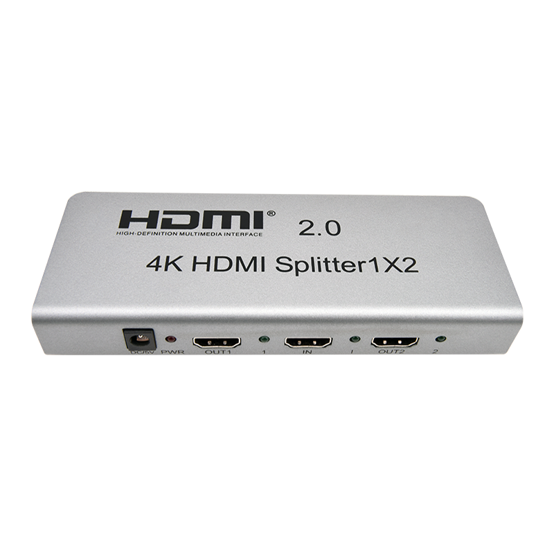 1x2 HDMI 2.0 splitter 1 in 2 out  HDCP splitter support 4K*2K 60Hz Version 2.0