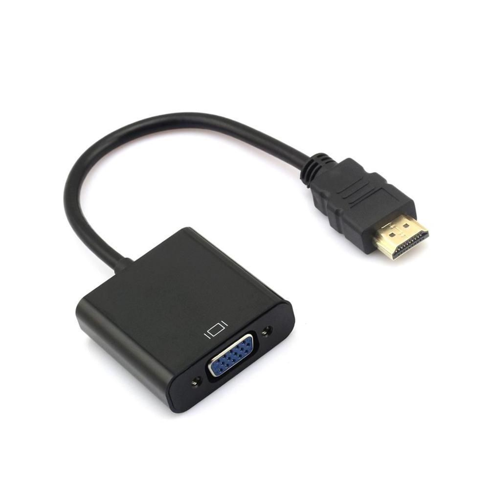 Gold Plated HDMI to VGA Adapter HDMI Audio Video Cable 1080P HDMI Male to VGA Female Adaptor Converter for PC Laptop Tablet HDTV