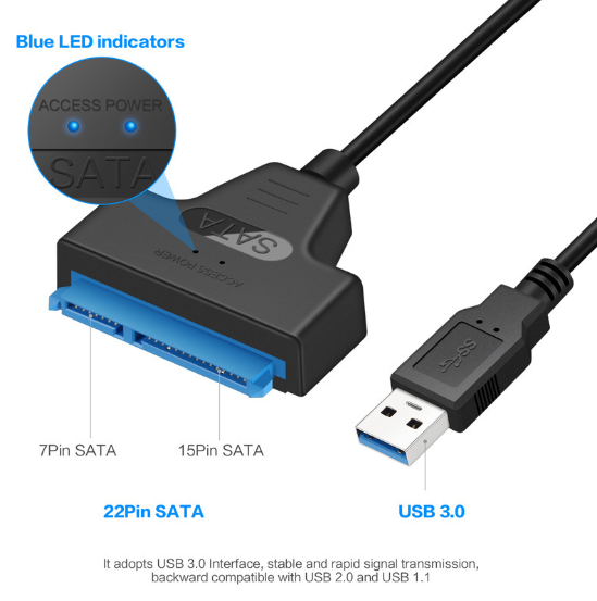 OEM 0.2m 0.3m 0.5m USB 3.0 to SATA Cable Computer IDE SATA Connector Adapter