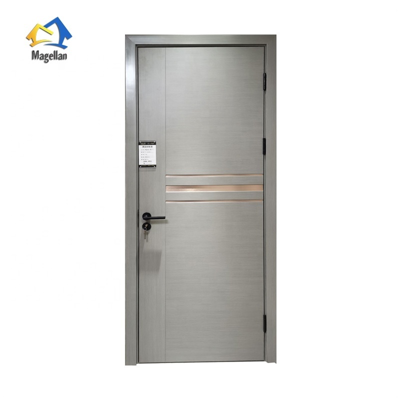 Factory Manufacturing French Residential Exterior Security Entry Soundproof Solid Wooden Doors