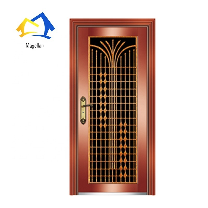 Luxury Commercial Entry 304 Stainless Glass Steel Door