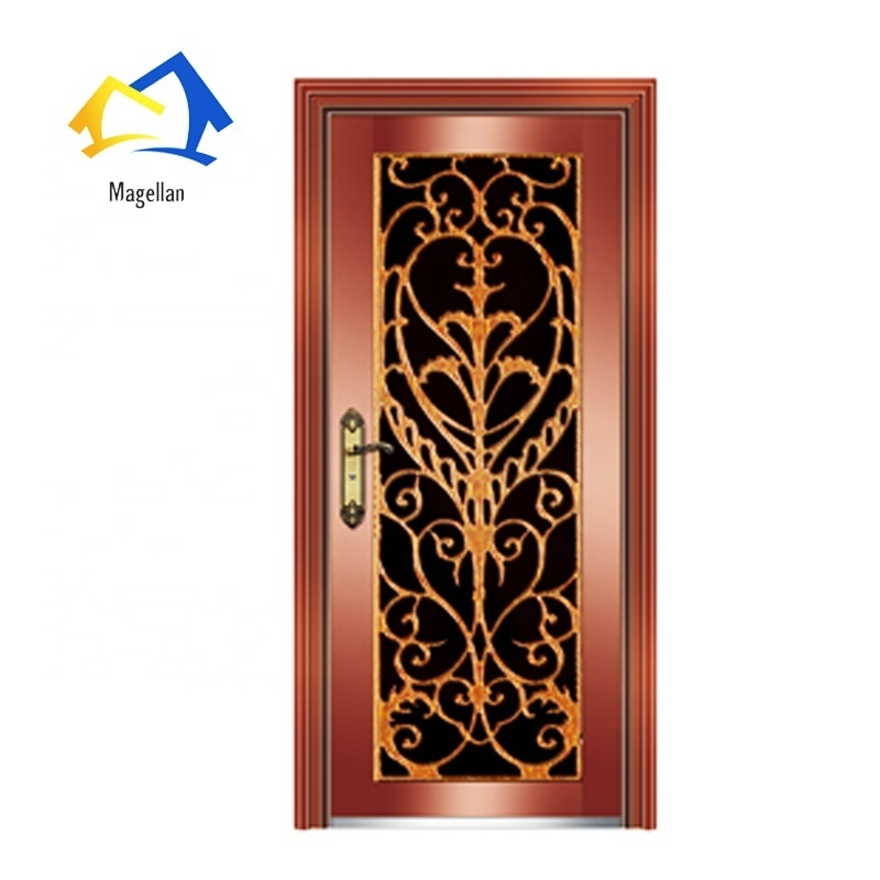 Luxury Commercial Entry 304 Stainless Glass Steel Door