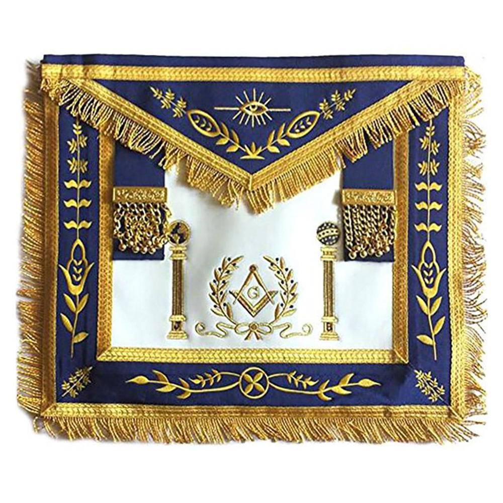 Premium Quality Hand Embroidered Regalia Masonic Apron / Wholesale Hand Embroidered Logo Masonic Regalia Aprons