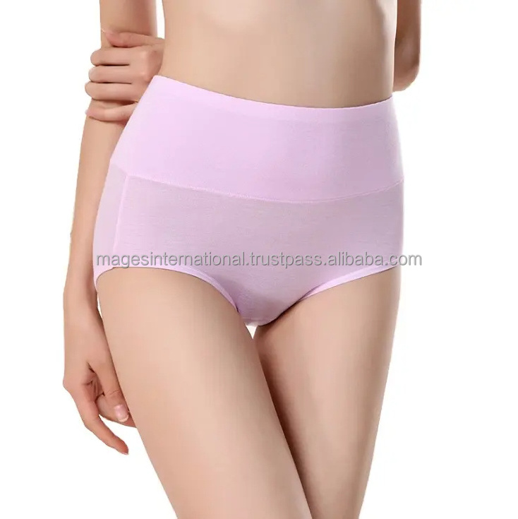 2024 Wholesale Middle Waist Woman Seamless High Cut womens underwear lady panties Pure Cotton Under Wear Lady's Panties