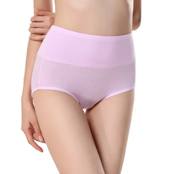 2024 Wholesale Middle Waist Woman Seamless High Cut womens underwear lady panties Pure Cotton Under Wear Lady's Panties