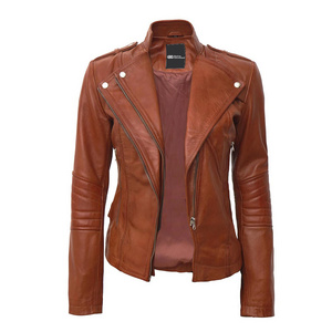 Top Quality Wholesale Hot Selling Custom Women Leather Jackets High Quality Women Jacket Leather Stylish Jackets