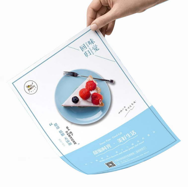 Manufacture Custom Waterproof Folding Flyers Coated Paper Trifold Leaflet Video Brochure Printing