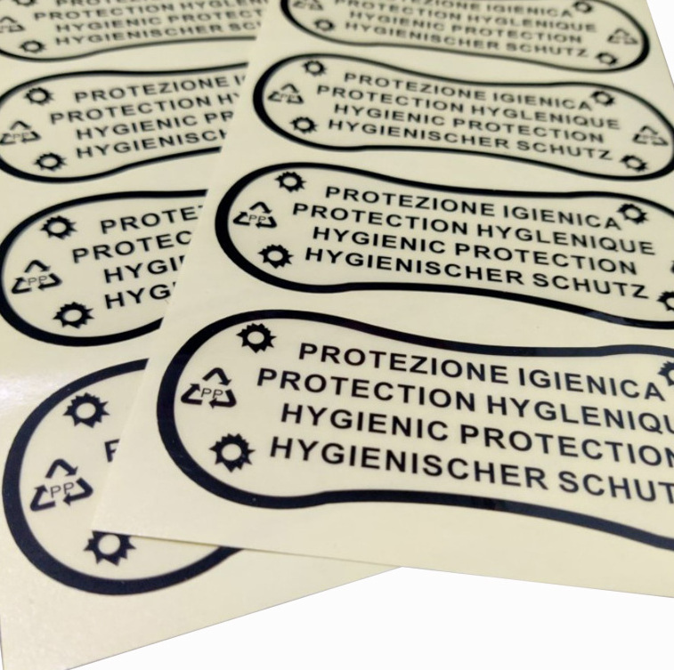 Manufacture Custom Waterproof Transparent Clear PVC Bikini Label Sticker Sheets