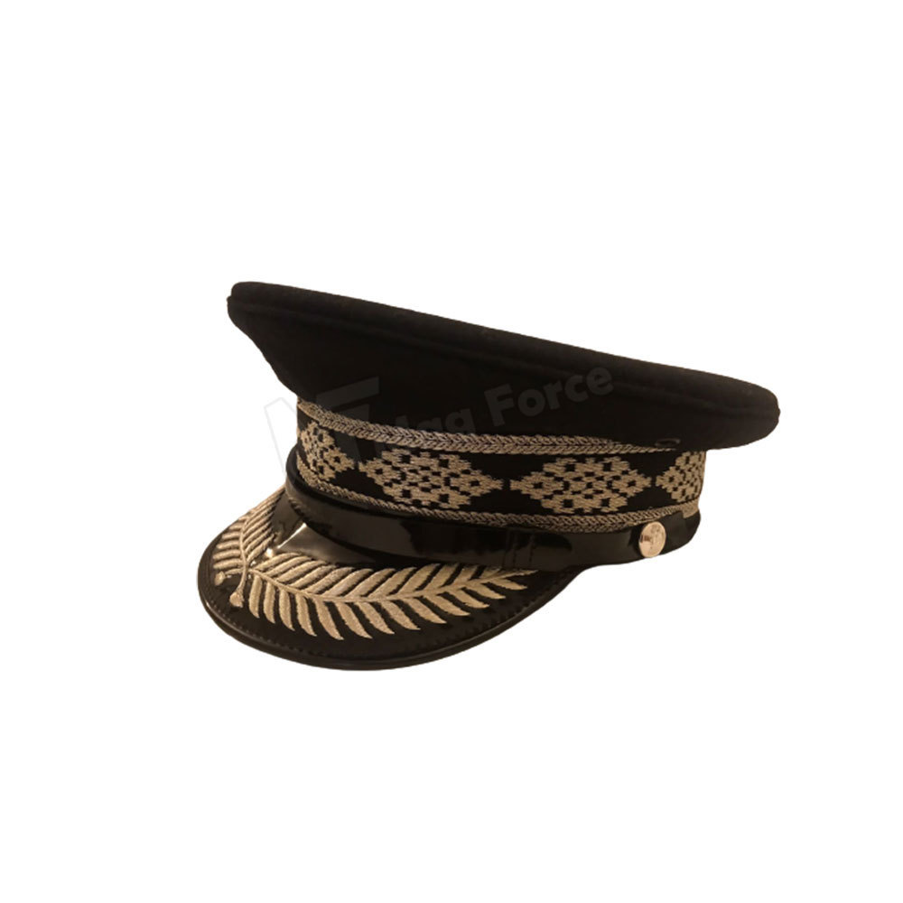 Hot Selling Officer Hat Solid Color Adjustable Uniform Officer Hat