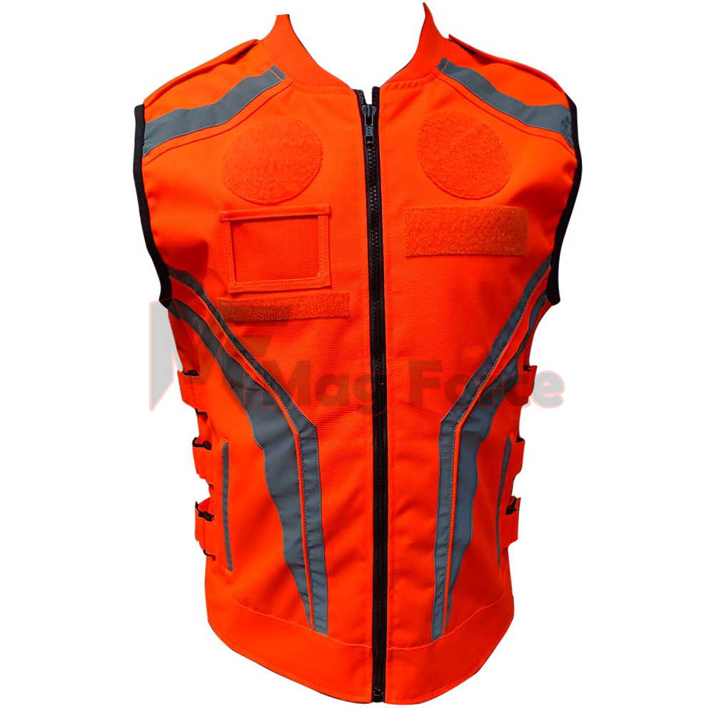 Orange Color Reflective Safety Vest Factory Direct Supply Reflective Safety Vest With OEM Service And Design