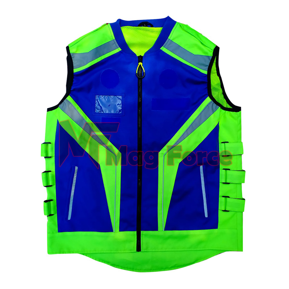 High Vis 100% Polyester Waterproof Reflective Security Jacket Zipper Up Full Sleeve Security Jacket For Men's