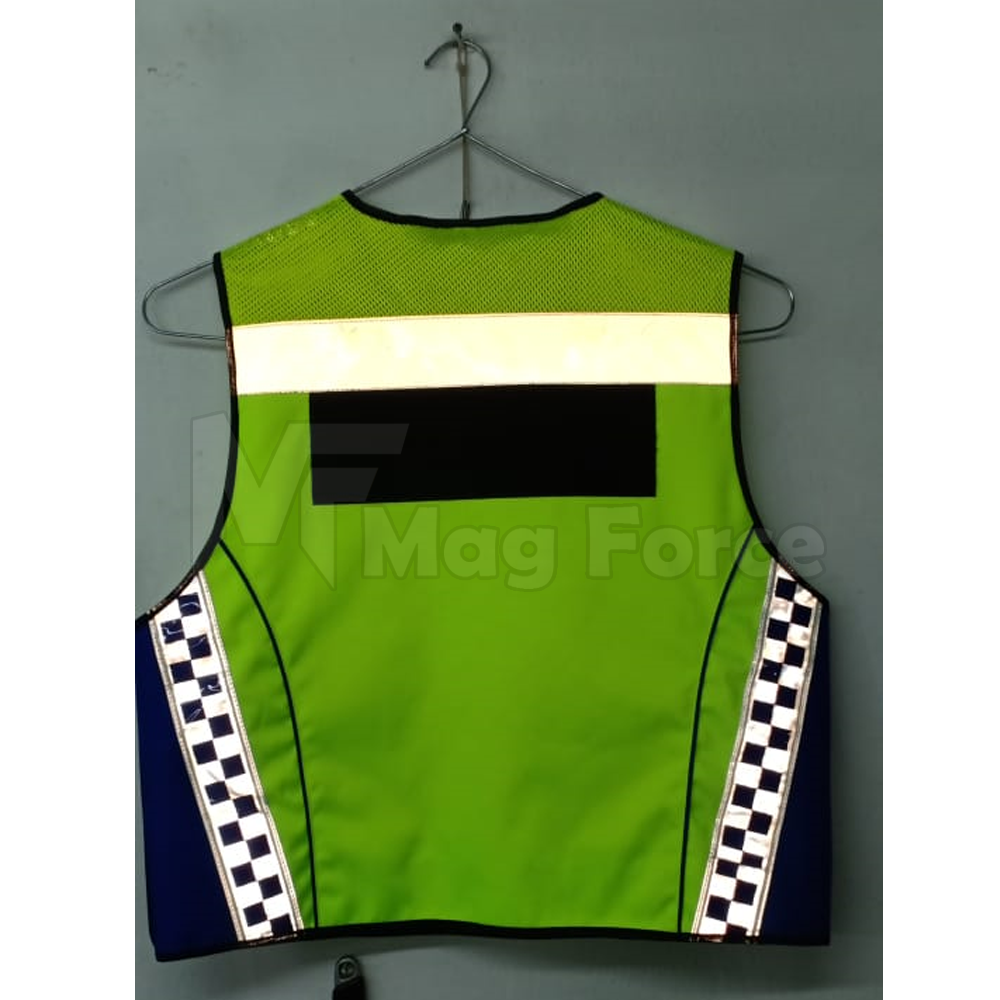 Professional Vest Security Safety Vest With Reflective Stripes With Tools Pockets Work Wear Vest For Adults