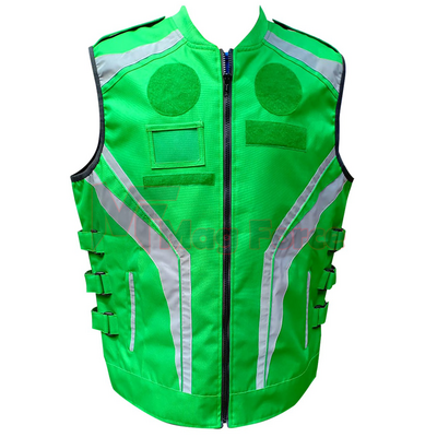 Reflective Safety Vest High Reflective Mesh Visibility Safety Vest in Green Color Sleeveless Vest For Adults