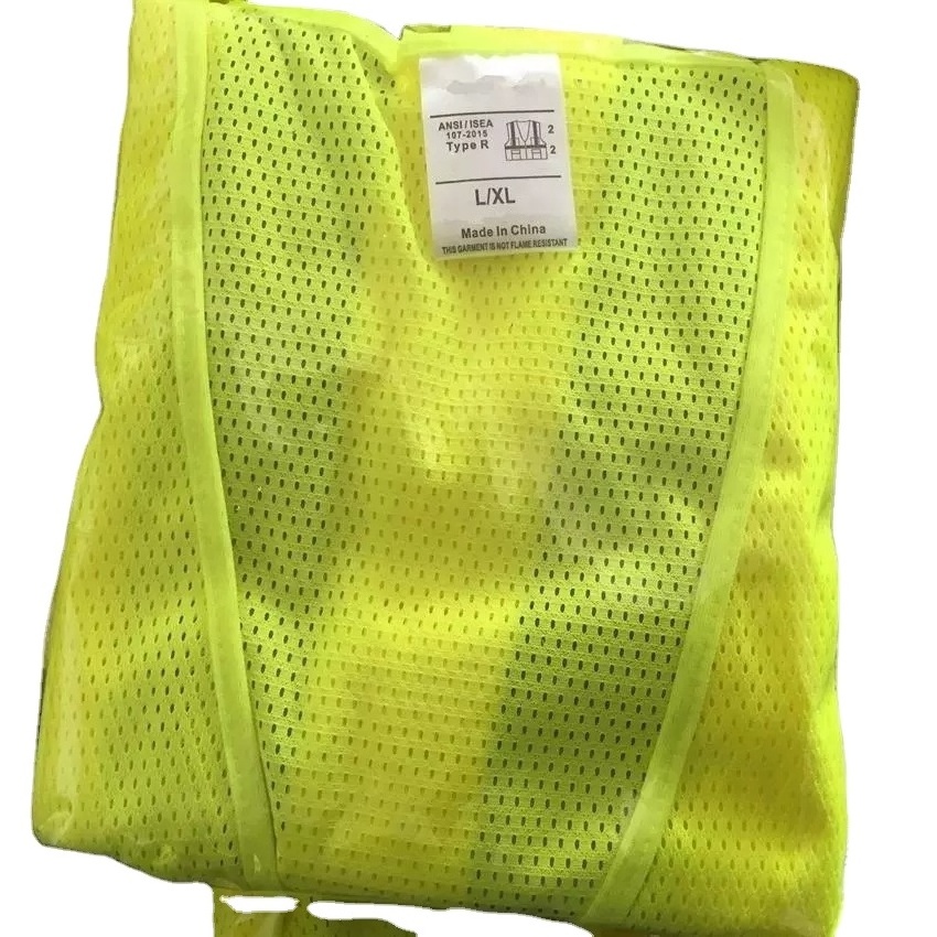 Safety Vest Hi Vis Work High Visible Patch with Pocket Security Guard Reflective Striping Protective Vests