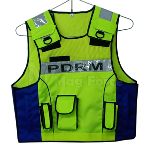 Professional Vest Security Safety Vest With Reflective Stripes With Tools Pockets Work Wear Vest For Adults