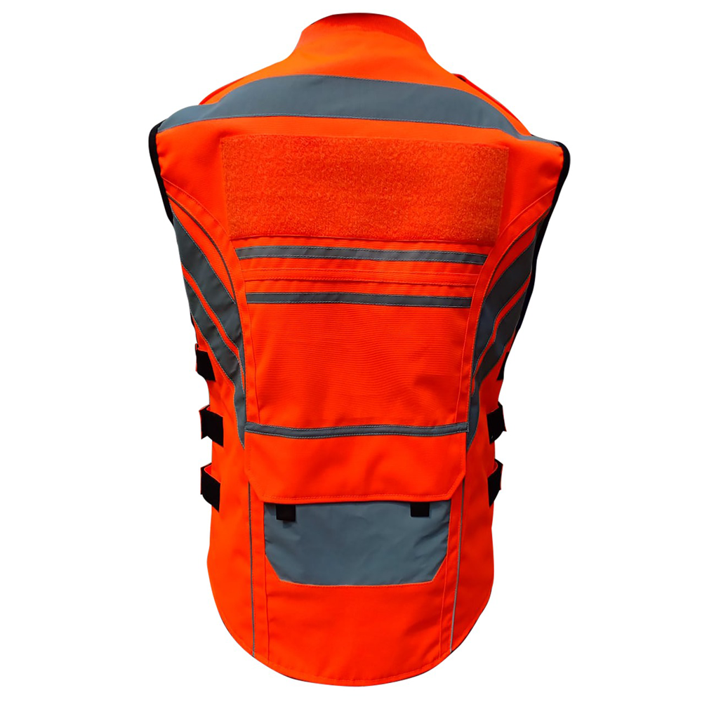 Orange Color Reflective Safety Vest Factory Direct Supply Reflective Safety Vest With OEM Service And Design