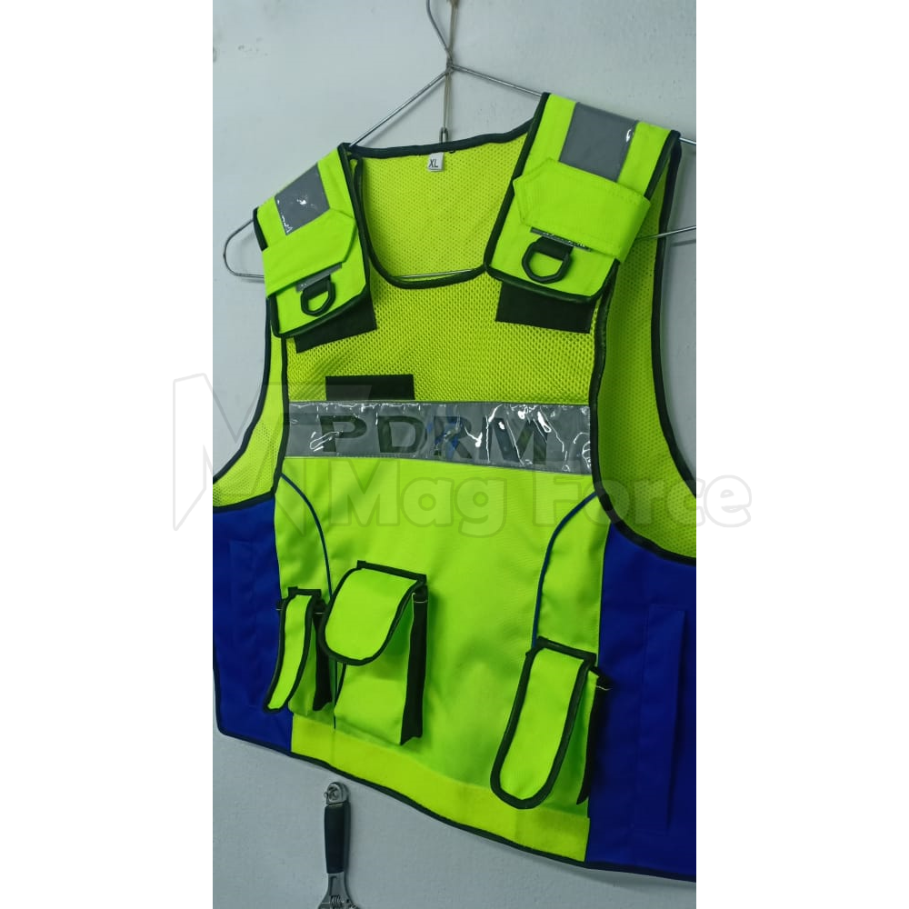 Professional Vest Security Safety Vest With Reflective Stripes With Tools Pockets Work Wear Vest For Adults